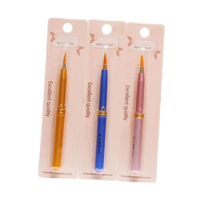 3pcs Lip Liner Brush Set Cosmetic Makeup Tool Multi-function Beauty Brushes for Precise Lip Application and Professional Makeup Use Random Color - Image 1