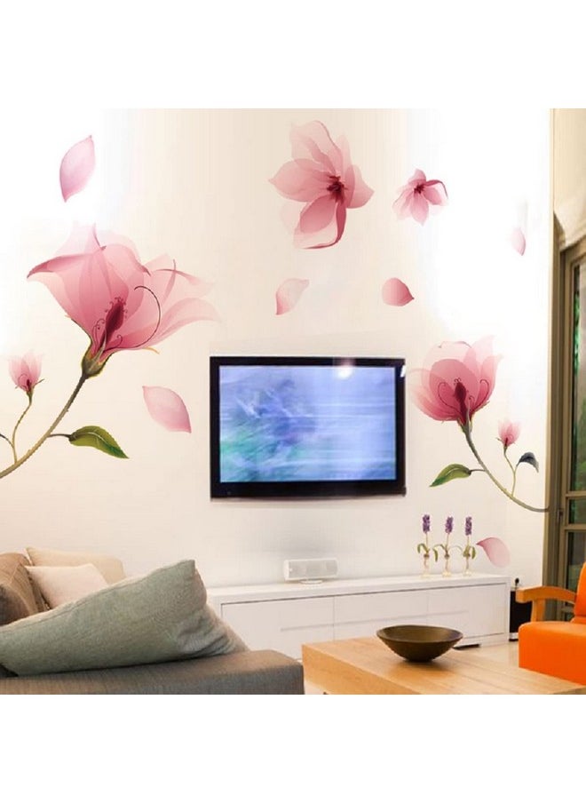 Nature Series 36 X 80Inch 3D Pink Flowers Removable Vinyl Mural Wall Decal Pink/Green - pzsku/Z873ABCD4A42C02D0DA75Z/45/_/1720090949/4f712165-9a14-4bdd-aff1-539a95f8b8a3