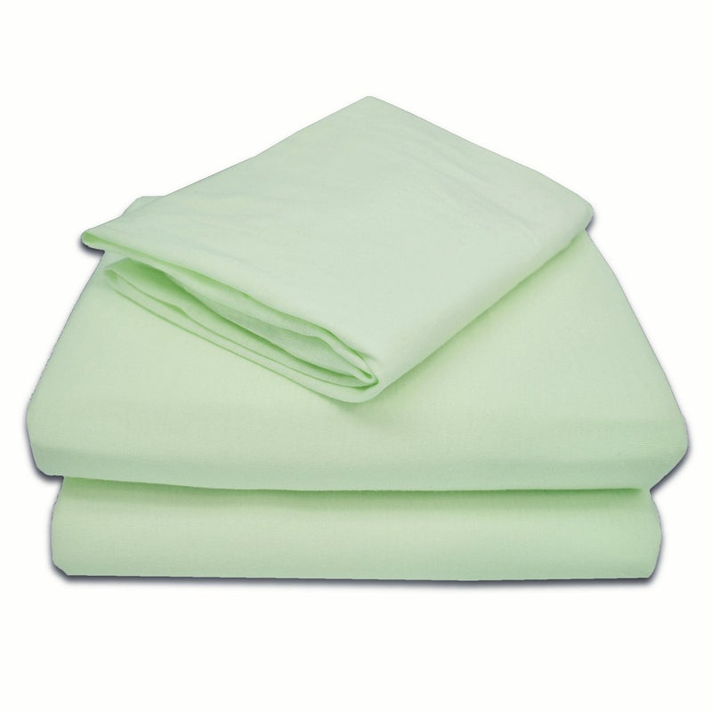 TL Care TL Care 100 Natural Cotton Jersey Knit 3Piece Toddler Sheet Set Celery Soft Breathable for Boys and Girls
