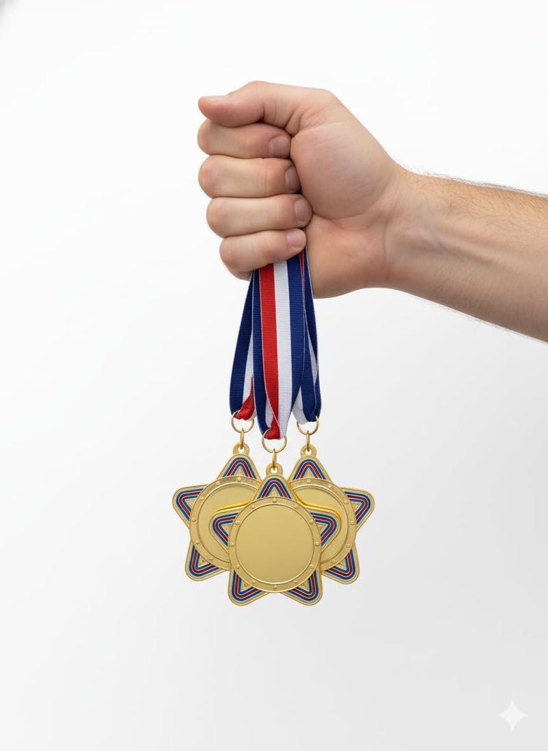 Canbee Sports Medal for School Winner, Olympic, Sports Champion, Cricket, Football, Badminton, Race, Volleyball, Basketball or Office RNR Rewards Madel (Rambo Star - 1 Medal) - Image 5
