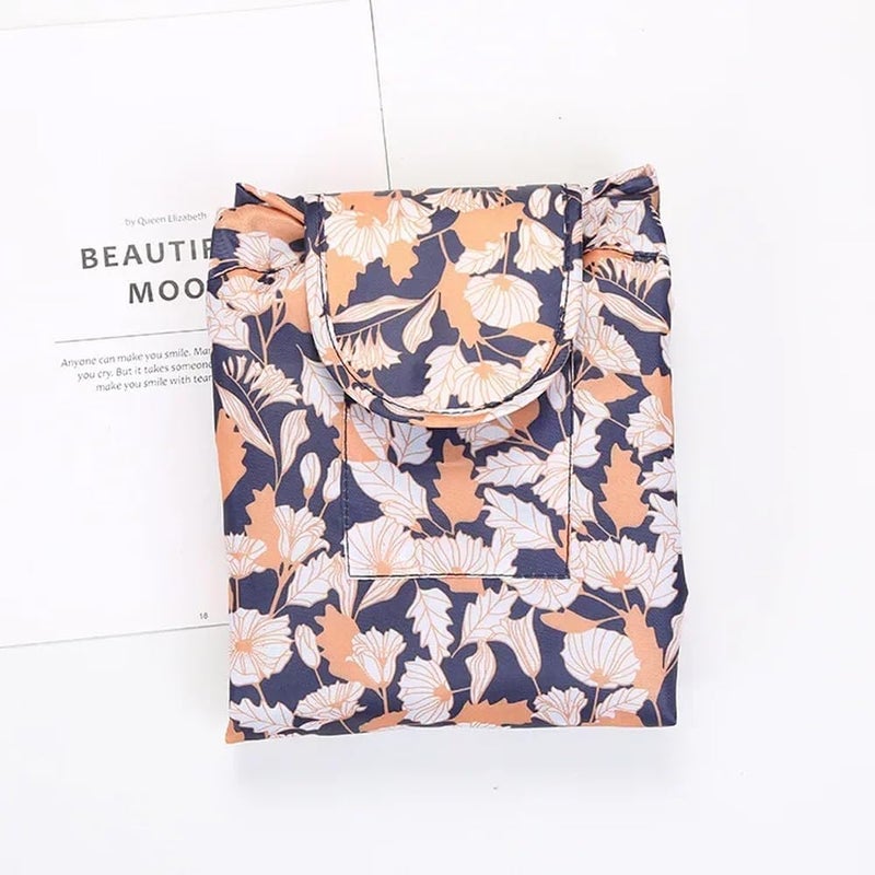 Nirvik Women's Portable Waterproof Cosmetic Bag | Lazy Travel Makeup Organizer with Drawstring | Compact & Versatile Toiletry Bag | Multi-Pocket Storage | Perfect for Makeup & Travel (Brown Leaf Bag) - Image 2