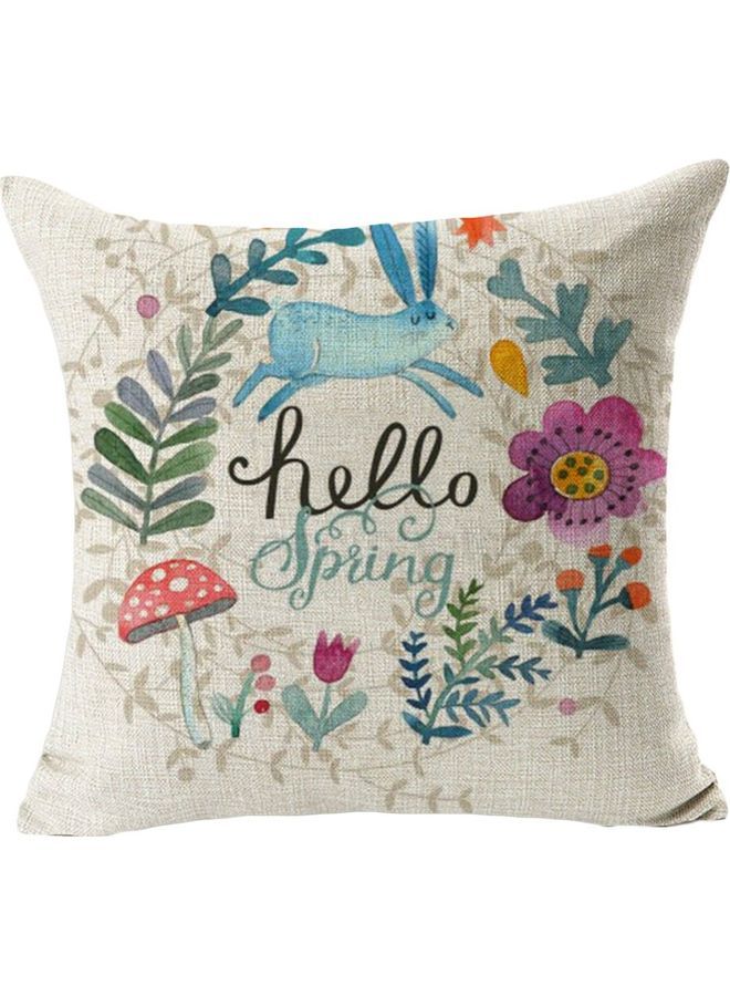 NIBEMINENT Cute Rabbit Printed Fashionable Pillow Cover Multicolour - Image 1