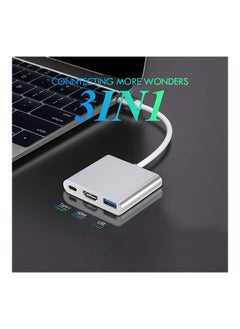 NIBEMINENT 3-In-1 Type-C Hub Silver  - Image 3