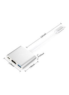 NIBEMINENT 3-In-1 Type-C Hub Silver  - Image 2