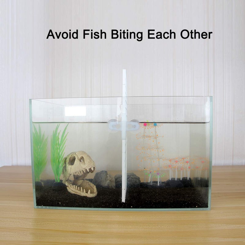 VAYINATO Petzlifeworld White (4 Pcs Egg Crate & 4 Pcs Divider Clip) Fish Tank Divider Plastic Aquarium Divider Panel Separator Grid Isolation Board - Image 3