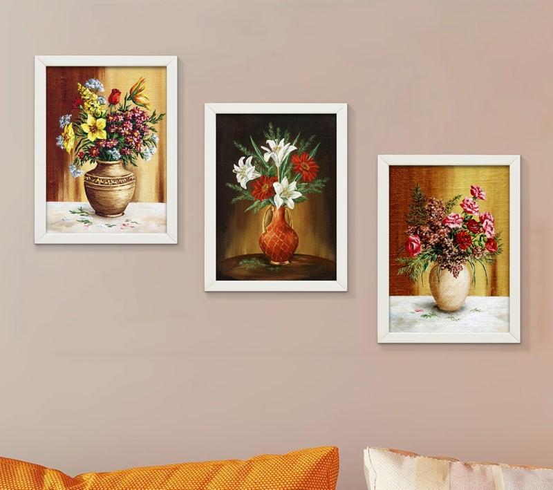 Rousrie Framed Art Painting For Home, Living Room, Hall | Traditional Paintings With Frame For Home Decor (Floral D5) - Image 2