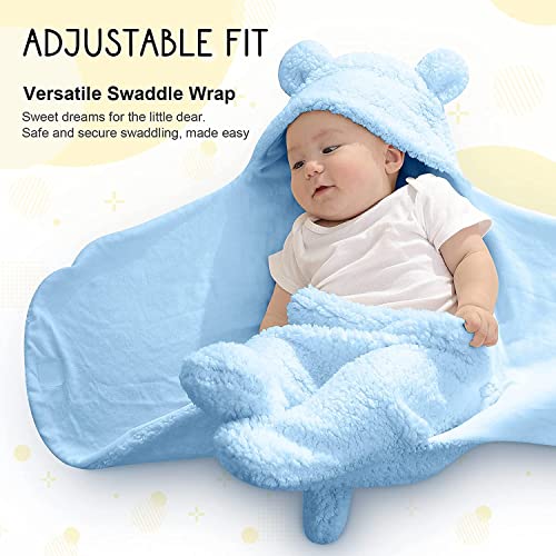 BRANDONN Baby Blankets New Born Pack of Hooded Wearable Swaddle Wrappers Cum Blankets for Baby Boys and Baby Girls - Image 3