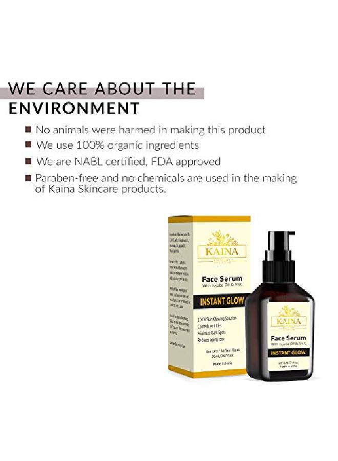 KAINA BEAUTY CARE COLLECTIONS Kaina Vitamin C Face Serum | Instant Glow | Be Party Ready |Goodness of Jojoba Oil & Vitamin C | Remove Fine Lines & Wrinkles | Spotless & Glowing Skin | 20 ml  - Image 5