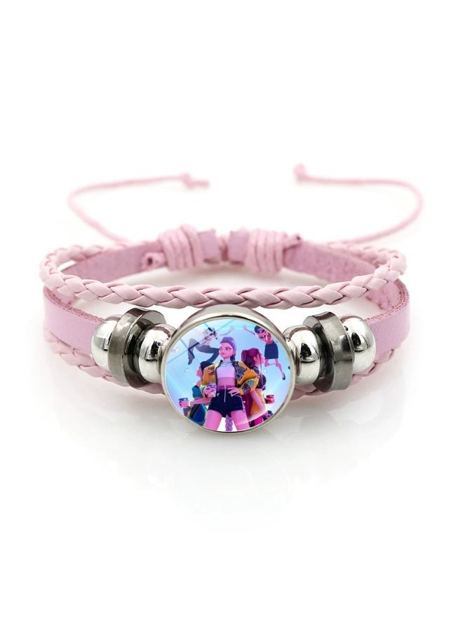 K - POP Demon Hunters" Themed Multi - Strand Leather Bracelet