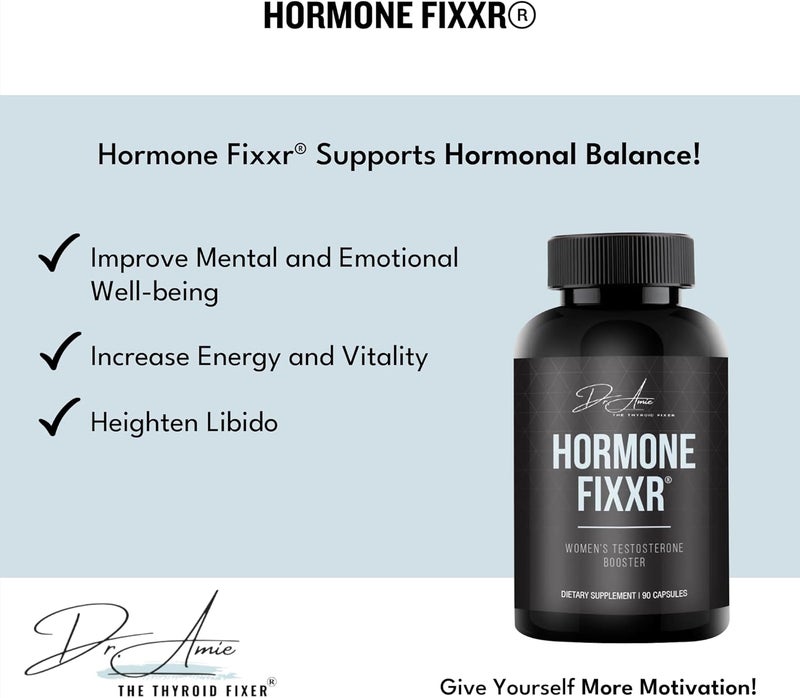 Fixxr Hormone Support by Dr Amie  Womens Testosterone Booster  30 Day Supply 90 Capsules - Image 3
