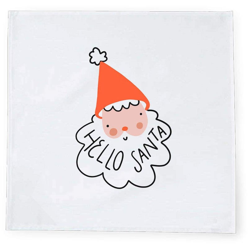 Khakee 6 Pcs Christmas Theme Tafta Silk Table Napkins 10x 10 for Xmas Decoration Christmas OrnamentsChristmas Gift npxmas123P - Image 2