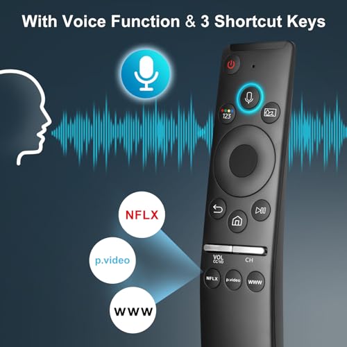 EWO'S Voice Remote for Samsung Smart TV QLED UHD Frame Curved Solar 4K 8K Q60 Q70 Q80 Q90 8 Series 9 Series TU8000 AU8000 CU7000 CU8000 DU7200 DU8000 Voice Remote Control Replacement - Image 5