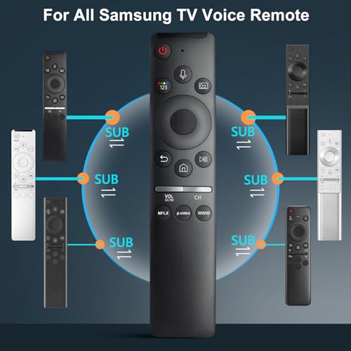 EWO'S Voice Remote for Samsung Smart TV QLED UHD Frame Curved Solar 4K 8K Q60 Q70 Q80 Q90 8 Series 9 Series TU8000 AU8000 CU7000 CU8000 DU7200 DU8000 Voice Remote Control Replacement - Image 3