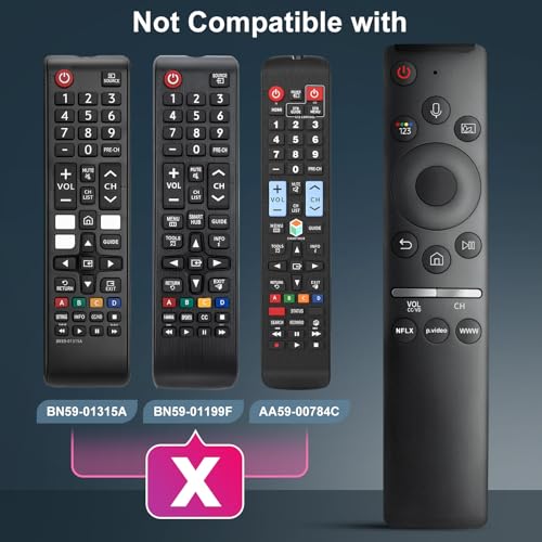 EWO'S Voice Remote for Samsung Smart TV QLED UHD Frame Curved Solar 4K 8K Q60 Q70 Q80 Q90 8 Series 9 Series TU8000 AU8000 CU7000 CU8000 DU7200 DU8000 Voice Remote Control Replacement - Image 4