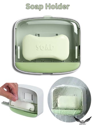 Soap Holder Shower Caddy Shower Soap Holder with Lid Waterproof and Leakproof Soap Container Soap Saver Strong Self Adhesive Soap Holder for Home Travel Camping - pzsku/Z873B0C0D37100D3D122DZ/45/_/1720529976/71db9711-0907-4ac9-8fec-de6aa761149d