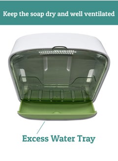BORTONY Soap Holder Shower Caddy Shower Soap Holder with Lid Waterproof and Leakproof Soap Container Soap Saver Strong Self Adhesive Soap Holder for Home Travel Camping  - Image 4