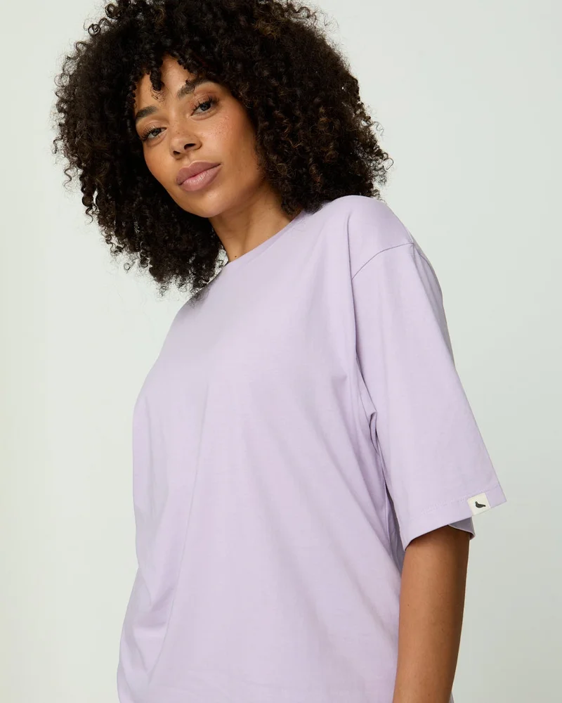 ترتلدوف لندن Elsie Lilac Cairn Print Oversized T-Shirt