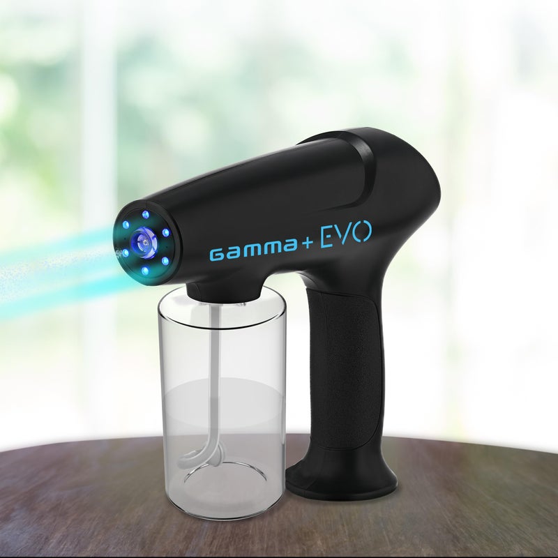 Gamma جهاز رش الماء المحمول بدون سلك GAMMA+ Evo Nano Mister، رذاذ مطهر، قابل للشحن عبر USB-C للاستخدام في صالونات الحلاقة، المنزل، باللون الأسود - Image 4