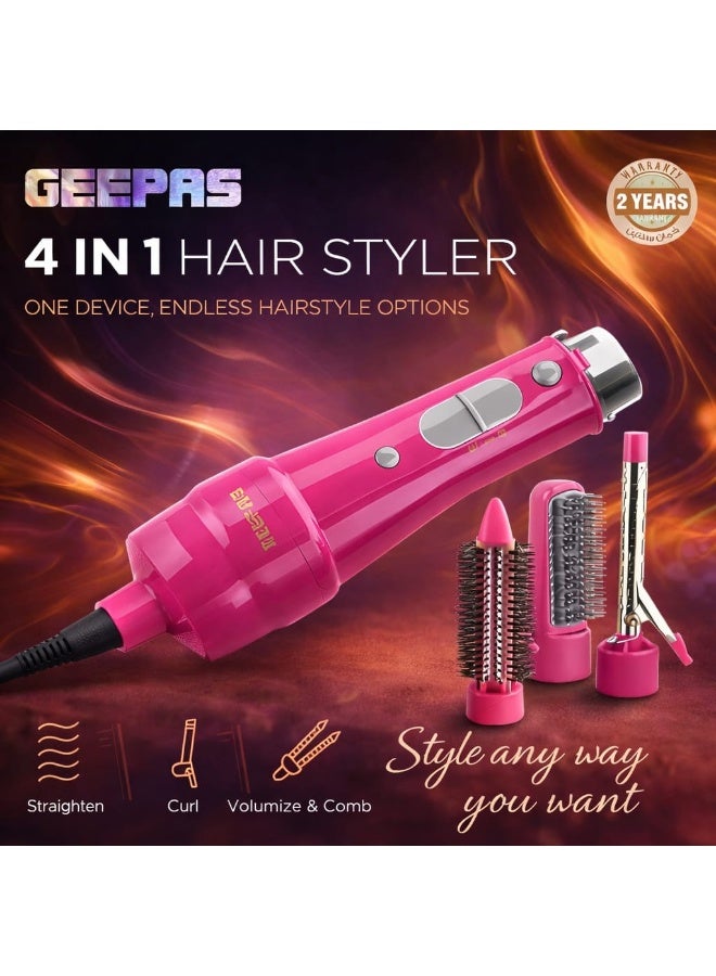 Geepas GH714 4-in-1 Hair Styler 750W Hair Dryer Brush Styler - Image 1