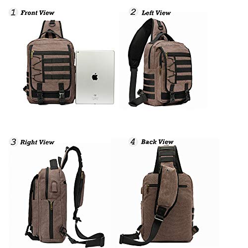 NICGID Sling Bags Chest Shoulder Backpacks, 13.3'' Laptop Backpack Crossbody Messenger Bag Travel Outdoor Men Women - Image 2
