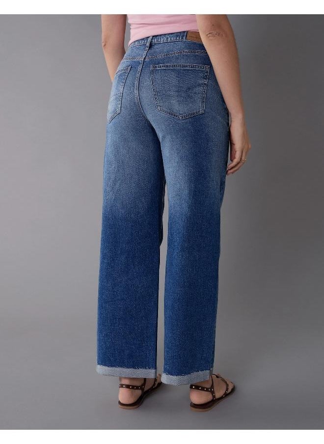 American Eagle AE Dreamy Drape Super High-Waisted Baggy Wide-Leg Jean  - Image 2