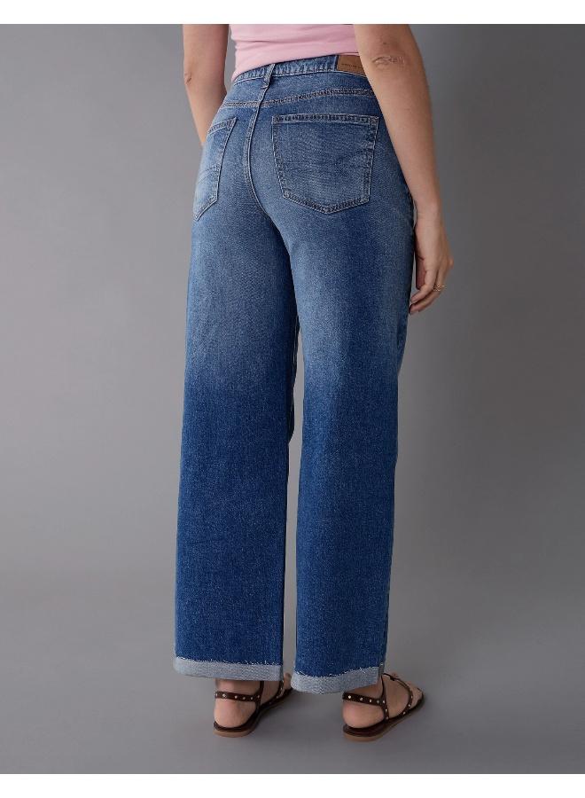 American Eagle AE Dreamy Drape Super High-Waisted Baggy Wide-Leg Jean  - Image 4