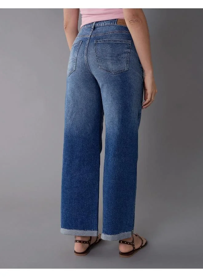 American Eagle AE Dreamy Drape Super High-Waisted Baggy Wide-Leg Jean