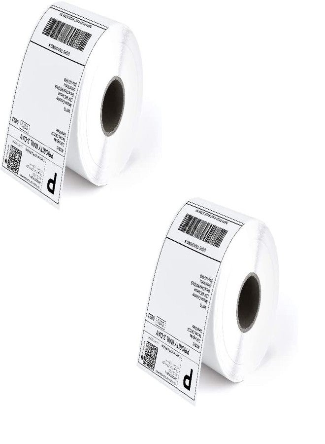 True-Ally ملصقات True-Ally ذاتية اللصق حرارية مباشرة مقاس 4 بوصات × 6 بوصات - 100 × 150 مم - 400 ملصق/لفة - مثقبة - عناوين شحن فارغة متوافقة مع طابعات TSC و Zebra و Rollo DT (لفتان لكل عبوة (800 ملصق)) - Image 1