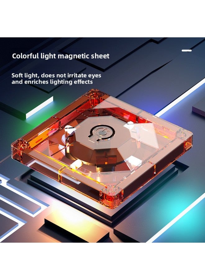 Colorful Window Changeable Magnetic Sheet Colorful Light Ferris Wheel Building Blocks Children's Educational 3D Transparent Diy Splicing Toys-Specifications:168 Storage Bucket With Light Version  - Image 5