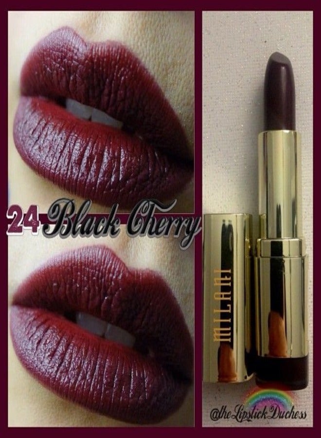 Milani Color Statement Matte Lipstick 24 Black Cherry Cruelty-Free Nourishing Lipstick in Vibrant Shades 5g - Image 3