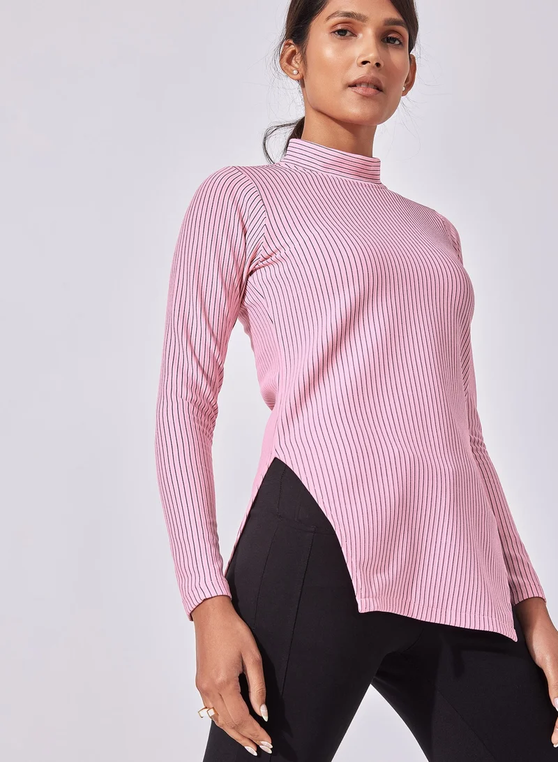 The Label Life Bubblegum High Neck Top