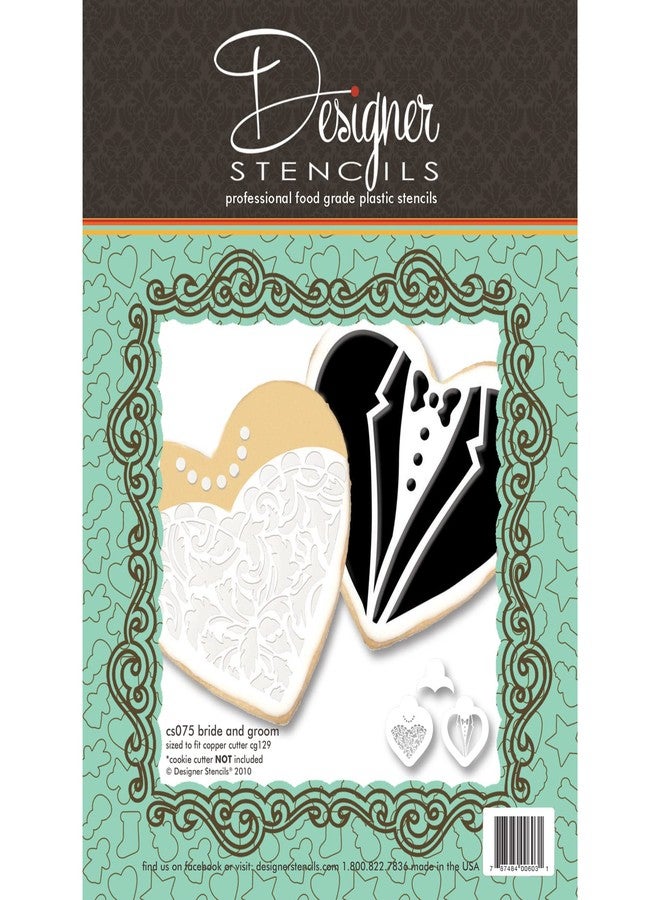 Designer Stencils Bride & Groom Cookie Stencil Set (no cutter) by Designer Stencils - Image 1