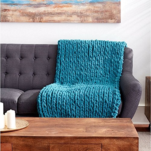 Bernat Blanket Super Bulky Yarn, 5.3oz, Guage 6 Super Bulky, Light Teal - Image 3