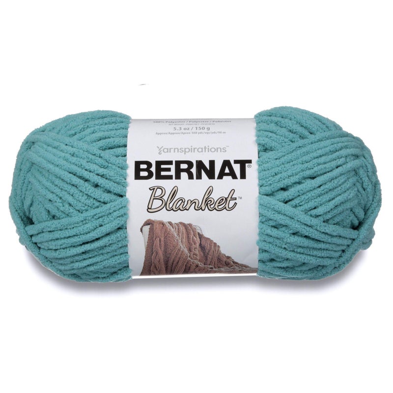 Bernat Blanket Super Bulky Yarn, 5.3oz, Guage 6 Super Bulky, Light Teal - Image 5