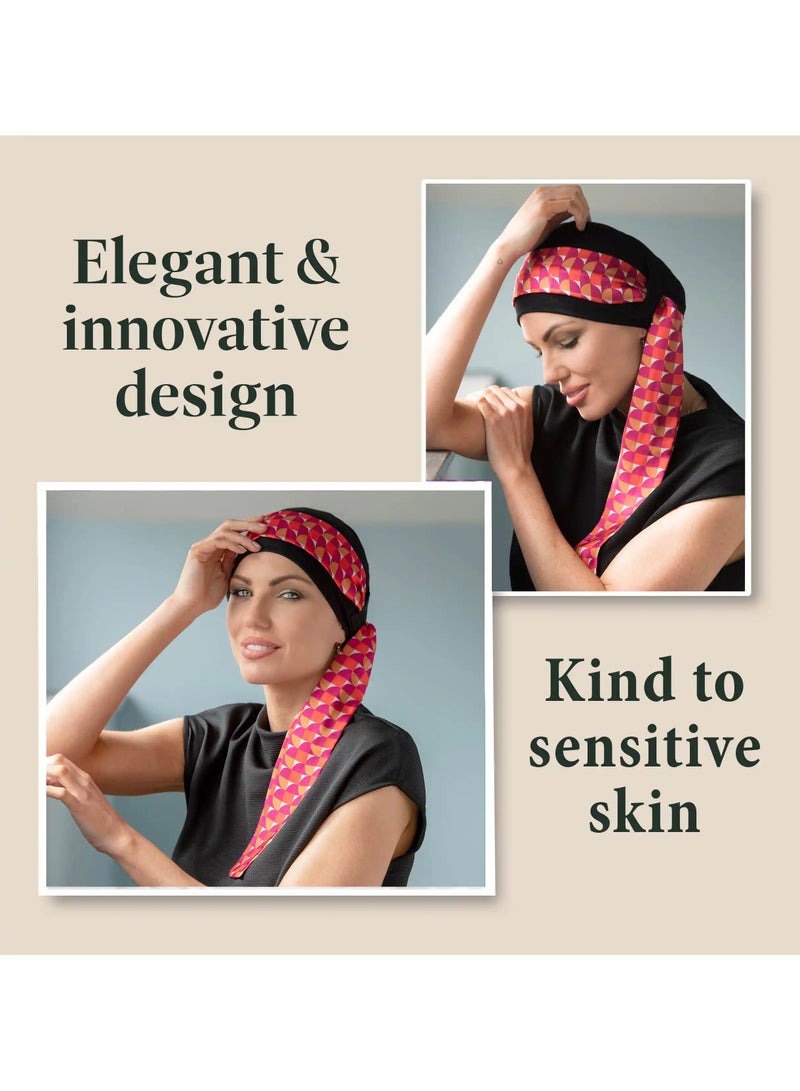 Rung Yanna Black Golden Allure Silk Scarf for Women - Image 1