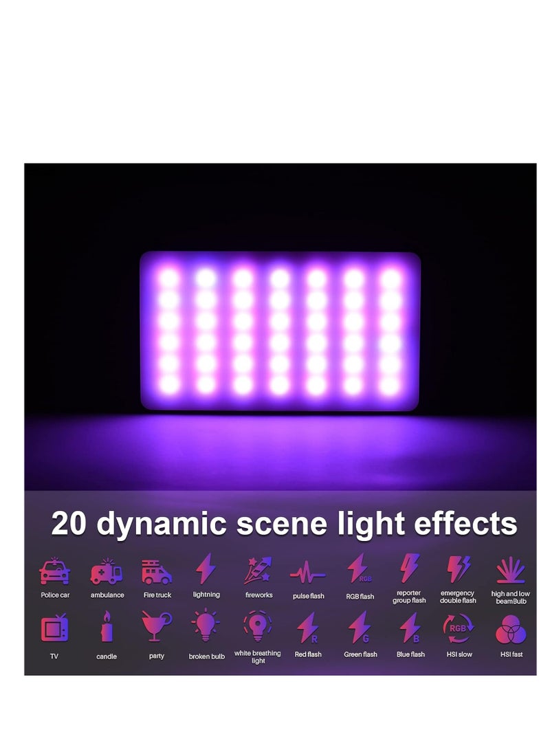 Beauenty W140 RGB Video Light, Portable LED Camera Light Panel 0-360 Full Color, CRI95+ 2500K-9000K Dimmable 20 Lighting Effects, 3000mAH Rechargeable LED Lighting for Photography, Video Conference, TikTok - Image 3