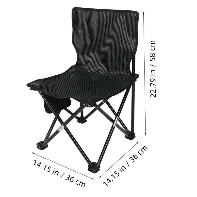 Folding Stool Portable Lightweight Outdoor Chair for Camping Fishing Adults - Image 4