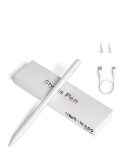Generic Stylus Pen for Touch Screens iPad Universal Thin Tip with Magnetic Adhesive Compatible iPhone - - Samsung - Android - Tablets and Other Screens White  - Image 1
