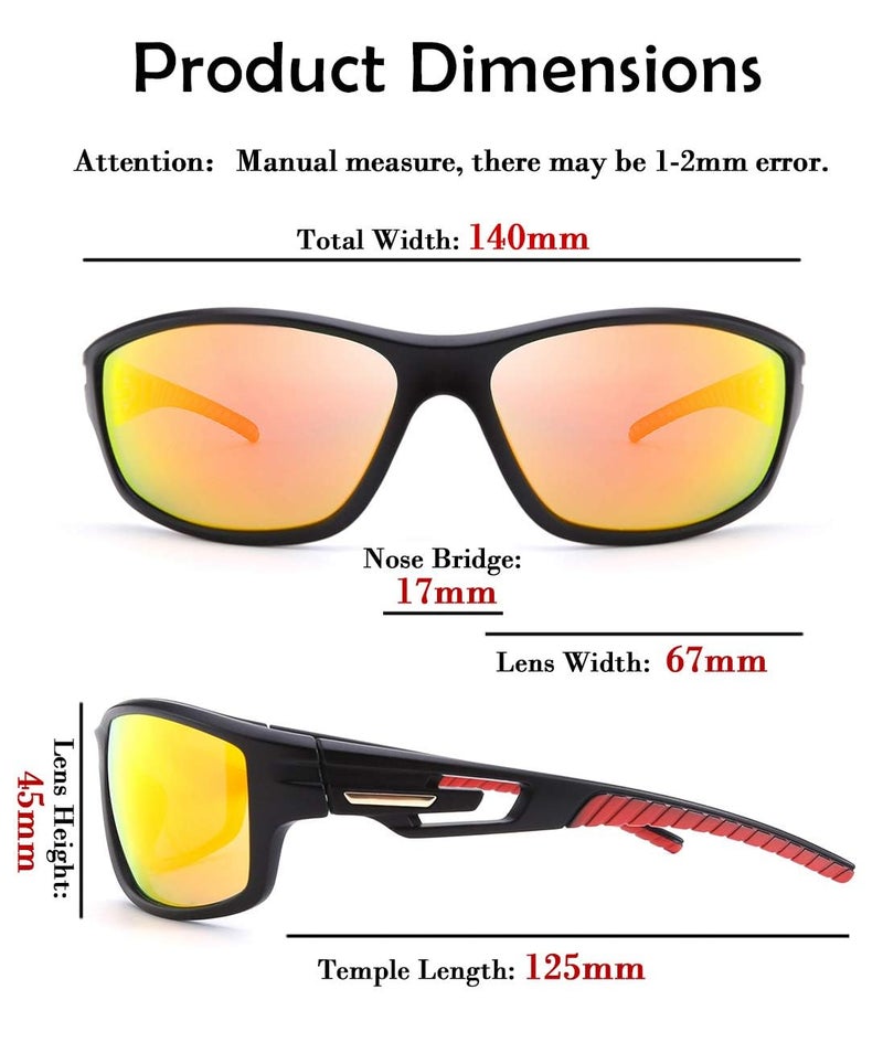 Karsaer Classic Glasses For Men Women,Polarized Sports Sunglasses,Cycling Fishing Driving Glasses E1118,Multi - Image 3