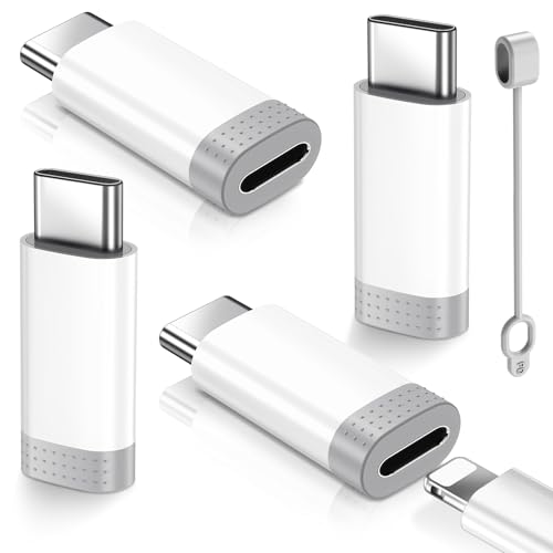 xiwxi 𝟒𝐏𝐚𝐜𝐤 𝐔𝐩𝐠𝐫𝐚𝐝𝐞𝐝 Lightning to USB C Adapter for iPhone15/16/17 Pro/17 Pro Max,Fast Charging&Data Transfer,Type C Charger Connector Cable for 17/16,Serial Adapter-Not for Headphone/OTG - Image 1