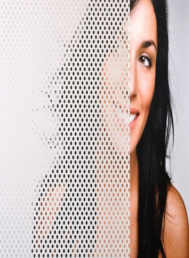 SUNBIRD One Way Vision Print Media Vinyl Window Film Perforated Mesh Film Self Adhesive One Way Vision Window Film Privacy Film for Home Office (Black & White Media Film, 24 X 100 Inch) - Image 3