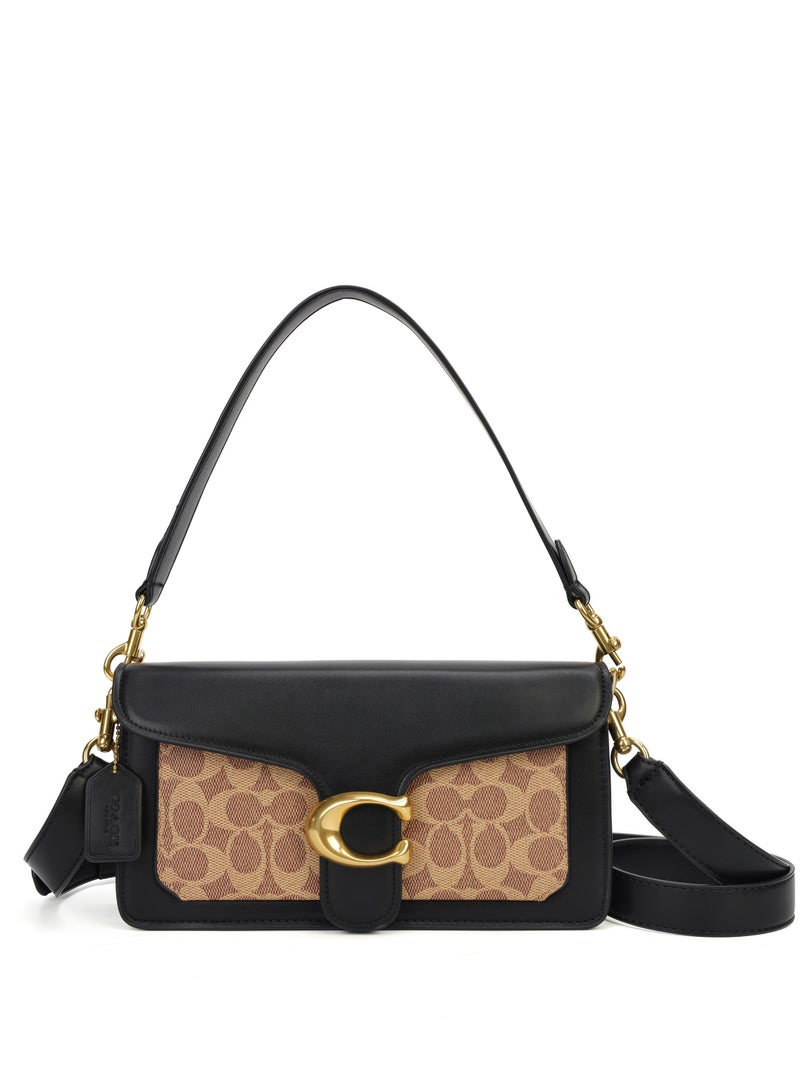 COACH Store Coach Women's TABBY26 Single-Shoulder Handbag Crossbody Dionysus Bag Black/Khaki - Image 1