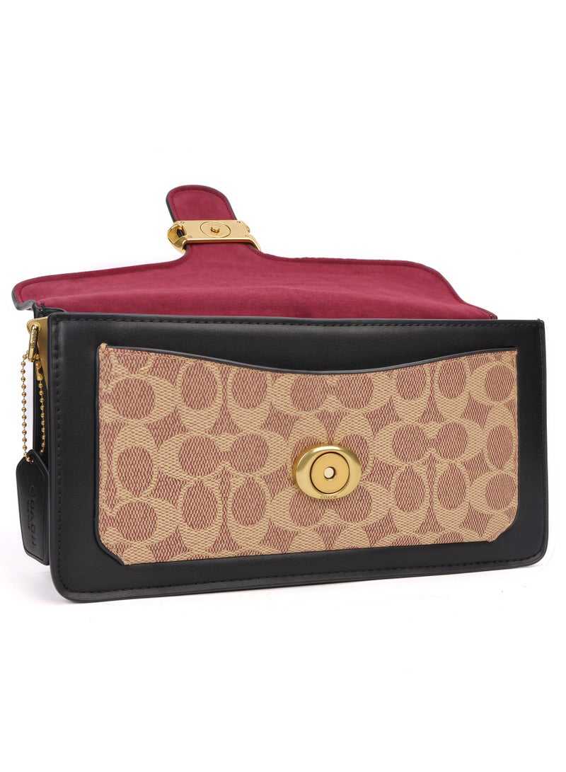 COACH Store Coach Women's TABBY26 Single-Shoulder Handbag Crossbody Dionysus Bag Black/Khaki - Image 2