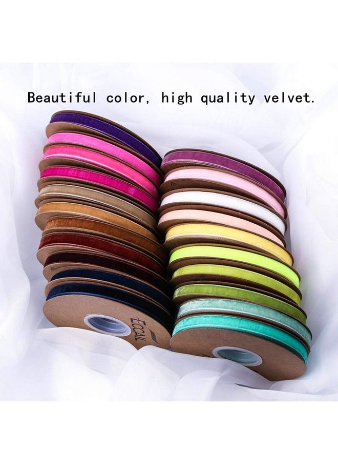 Zhiheng - Ribbon For Crafts Wholesale Bulk 20 Yard 3/8 5/8 1Inch Velvet Ribbon For Gift Package Wrapping Floral Design Hair Bow Clip Accessory Making Sewing Wedding Decor (Antique White 10Mm) - Image 1