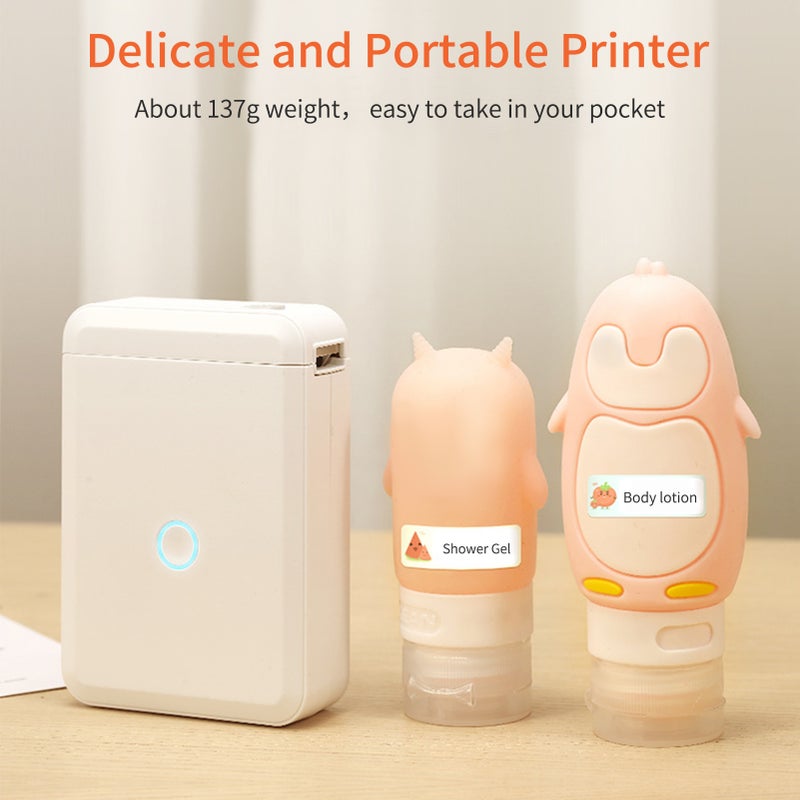 NIIMBOT D110 Label Maker Machine Mini Pocket Thermal Label Printer with 4 Label Rolls All in One BT Connect Prince Tag DIY Date Journal Study Sticker Labeling Machine Compatible with iOS Android - Image 3