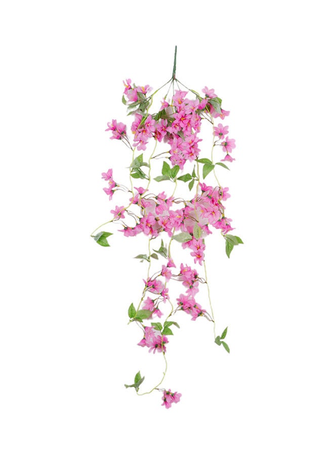 Loquat Vivid Artificial Flower Hanging Leaf Vine Pink/Green