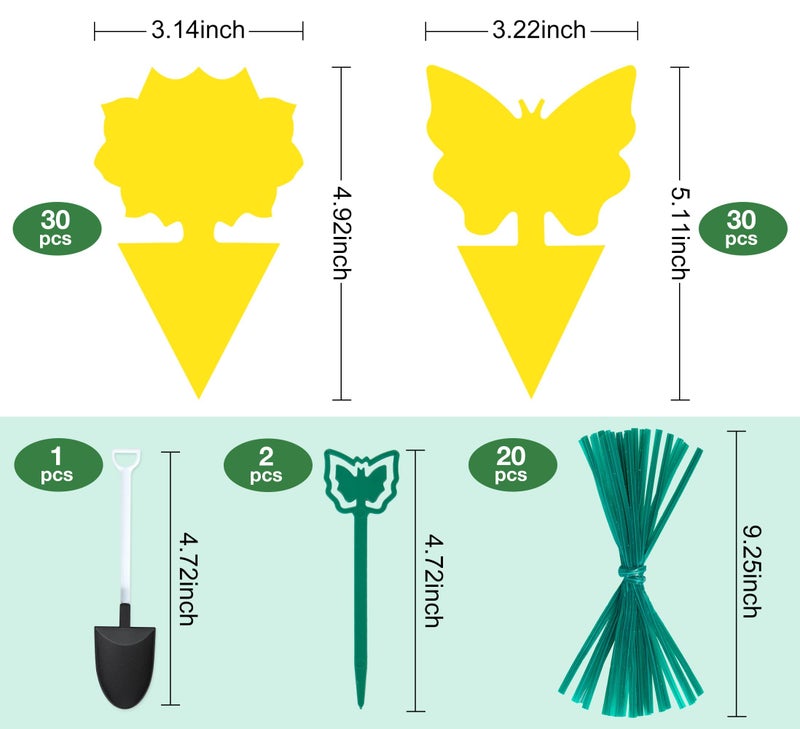 Stingmon 96 Pack Yellow Sticky Fungus Gnat Traps for Indoor and Outdoor Plants, Sticky Gnats Killer House Indoor, Fruit Fly Killer Flying Insects Bug Catcher - Image 2