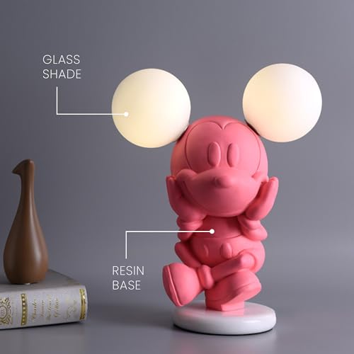MAGIK Cuteness Overload Kids Table Lamp | Decorative Bedside Light with Resin Base & White Glass Shade | G4 LED Bulb Included | Warm Light for Children’s Bedroom & Study Room - Image 3