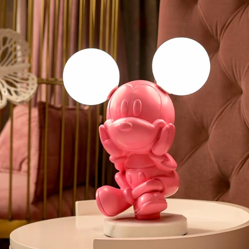MAGIK Cuteness Overload Kids Table Lamp | Decorative Bedside Light with Resin Base & White Glass Shade | G4 LED Bulb Included | Warm Light for Children’s Bedroom & Study Room - Image 1
