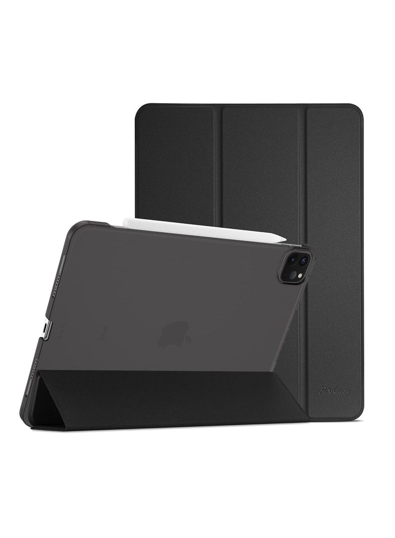 Procases IPad Pro 12.9 Case 2022  2021 2020  2018 Slim Stand Hard Back Shell Smart Cover Black - Image 1